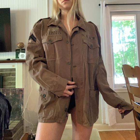 Green Military Vibe Overcoat - Picture 2 of 4